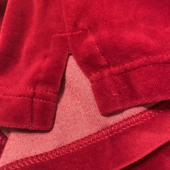 Cranberry Velvet Snap Front Cardigan is Beautiful! Vee Neckline, Soft & Cozy! - Picture 11 of 11